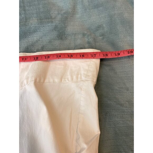 Larry Levine Womens Ankle Pants 18W White Straight-Leg Minimalist Preppy - Picture 7 of 8